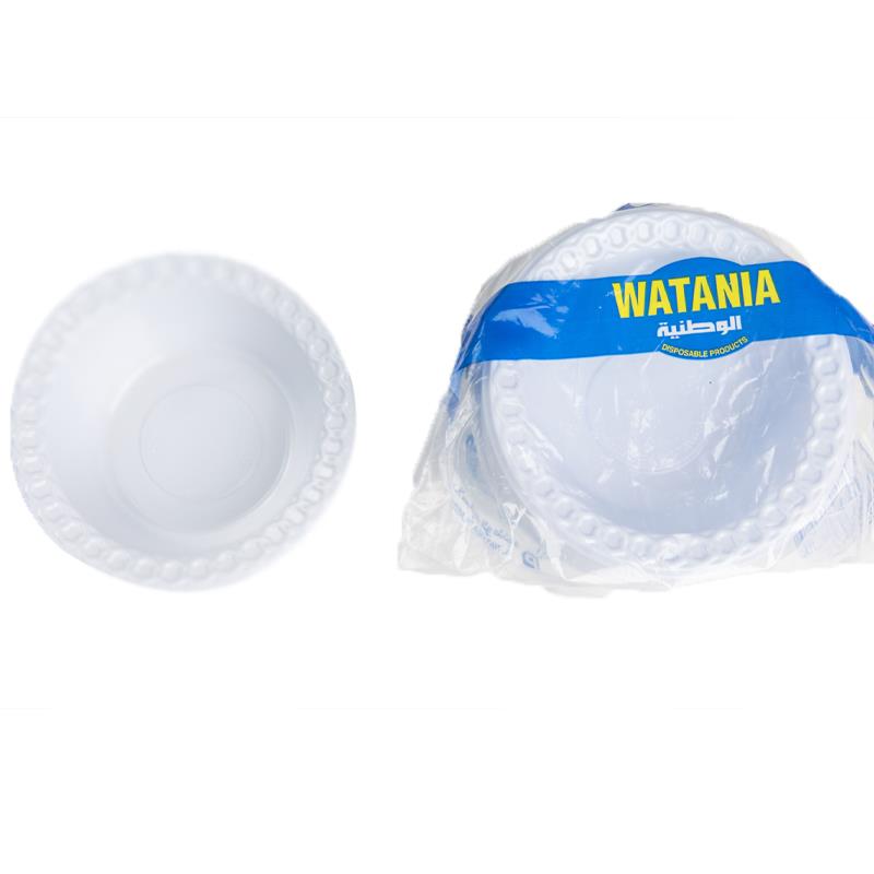 AlWataniah Round Plastic Dish Size 10 cm 50 Pieces