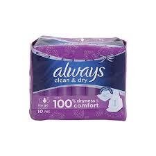 ALWAYS CLEAN&DRY 10 PADS